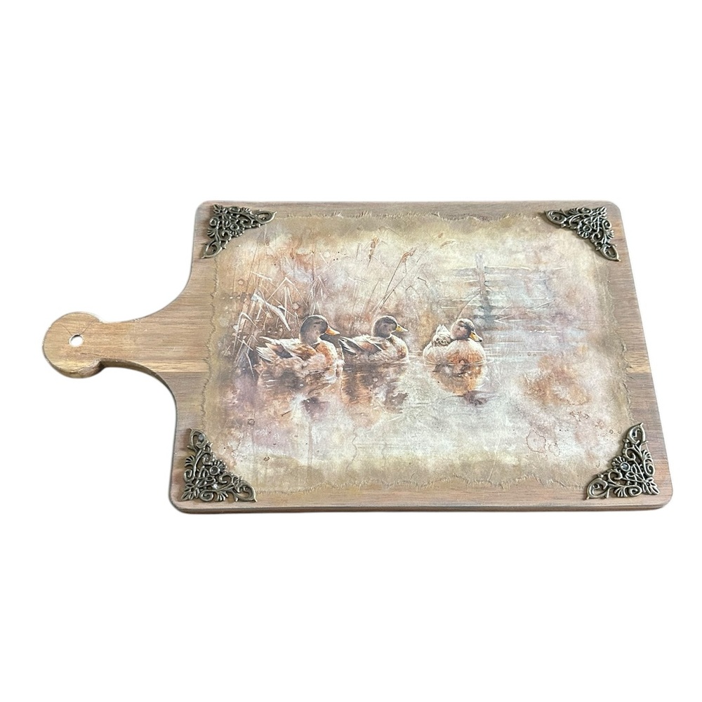 Handcrafted Decorative Cutting Board with Duck Design